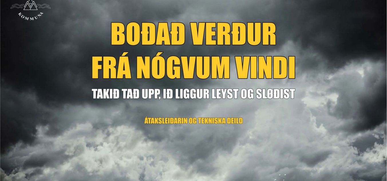 NÓGVUR VINDUR Í VÆNTU Í VIKUSKIFTINUM